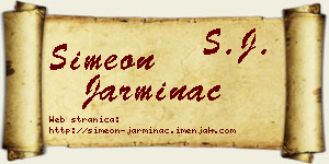 Simeon Jarminac vizit kartica